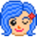 Blue Hair — cartoon emoji for Slack & Discord