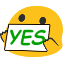 Blob Yes — cartoon emoji for Slack & Discord