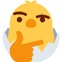 Chick Think — chick emoji for Slack & Discord