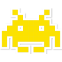 Space Invader Yellow — pixel-art emoji for Slack & Discord