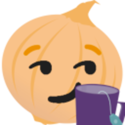Onion Tea Smirk — cartoon emoji for Slack & Discord (Discord)