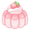 Jello Dessert Strawberry — dessert emoji for Slack & Discord