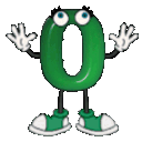 Number Zero Wave Happy — cartoon emoji for Slack & Discord