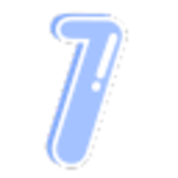 Number Seven Blue Outline — number emoji for Slack & Discord (Discord)