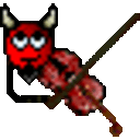 Devil Violin — cartoon emoji for Slack & Discord