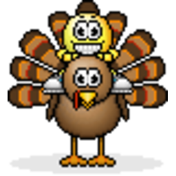 Turkey Ride — cartoon emoji for Slack & Discord (Discord)