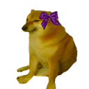 Cheems Girl — dog emoji for Slack & Discord
