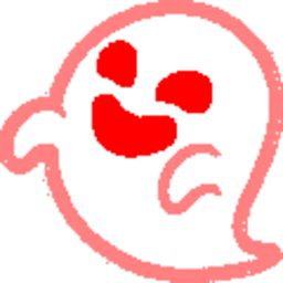 Rainbow Ghostie — cartoon emoji for Slack & Discord (Discord)