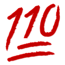 Hundred Ten Red Slick — number emoji for Slack & Discord
