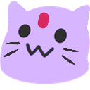 Meow Purplegem — cartoon emoji for Slack & Discord