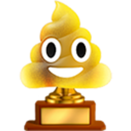 Golden Poop Trophy — gold emoji for Slack & Discord (Discord)