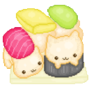 Cat Sushi 2 — cartoon emoji for Slack & Discord