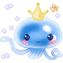 Jellyfish Crown — cartoon emoji for Slack & Discord