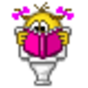 Toilet Reading — cartoon emoji for Slack & Discord