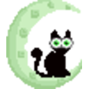 Halloween Black Cat — cartoon emoji for Slack & Discord