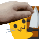 Meow Knifepeekpat — cartoon emoji for Slack & Discord