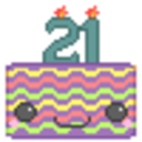 21 Birthdaycake — cake emoji for Slack & Discord
