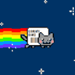 Nyancat Librairycard — cat emoji for Slack & Discord (Discord)