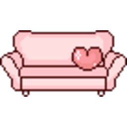 Sofa Pink — cartoon emoji for Slack & Discord (Discord)
