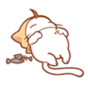 Kitty Tummyfull — cartoon emoji for Slack & Discord