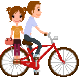 Biking Together — cartoon emoji for Slack & Discord (Discord)