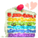 Rainbow Cake — food emoji for Slack & Discord