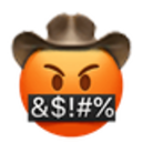 Sweaing Cowboy — cartoon emoji for Slack & Discord