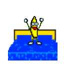 Banana Jump On Bed — cartoon emoji for Slack & Discord