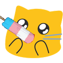 Meow Popsicle 2 — cartoon emoji for Slack & Discord