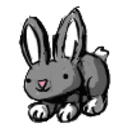 Gray Bunny — cute emoji for Slack & Discord