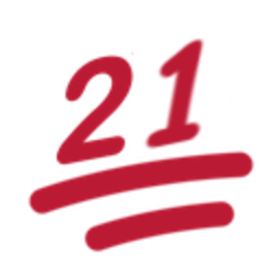 Number 21 Underlined Red — number emoji for Slack & Discord (Discord)