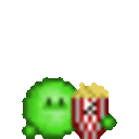 Popcorn Eating — cartoon emoji for Slack & Discord