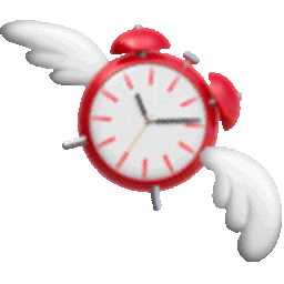 Clock With Wings — cartoon emoji for Slack & Discord (Discord)