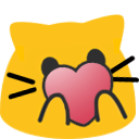 Meow Heart3 — cartoon emoji for Slack & Discord