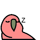 Sleeping Parrot — cartoon emoji for Slack & Discord
