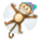 Monkey Snow Angel — cartoon emoji for Slack & Discord
