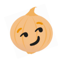 Onion Smirk Spin — cartoon emoji for Slack & Discord