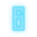 Blue G Button Glow — number emoji for Slack & Discord