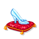 Glass Slipper Cinderella — pixel-art emoji for Slack & Discord