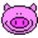 Pig Headturn — cartoon emoji for Slack & Discord