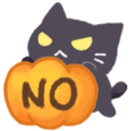 Kitty Halloween No — cartoon emoji for Slack & Discord (Discord)