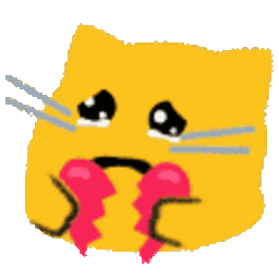 Meow Broken Heart — cat emoji for Slack & Discord (Discord)