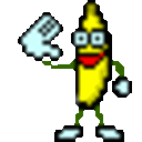 Waving Banana — cartoon emoji for Slack & Discord
