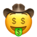 Greedy Cowboy — funny emoji for Slack & Discord