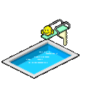 Pool Divingboard — cartoon emoji for Slack & Discord