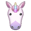 Unicorn Lg — cartoon emoji for Slack & Discord
