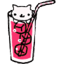 Neko Drink — cartoon emoji for Slack & Discord