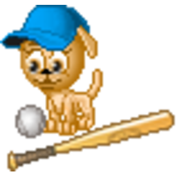 Puppy Baseball — cartoon emoji for Slack & Discord (Discord)