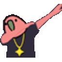 Dab Parrot — cartoon emoji for Slack & Discord