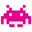Space Invader Pink — logo emoji for Slack & Discord